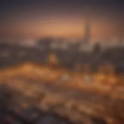 The iconic Dubai skyline with gold markets in the foreground