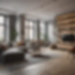 Modern studio apartment interior design