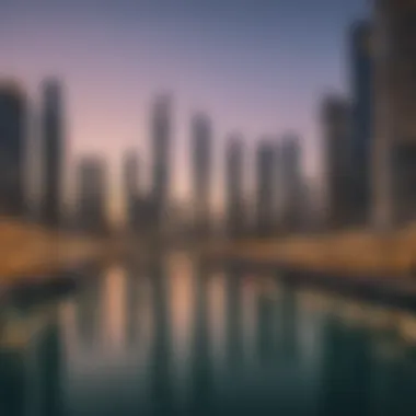 The serene beauty of the Dubai Marina at sunset