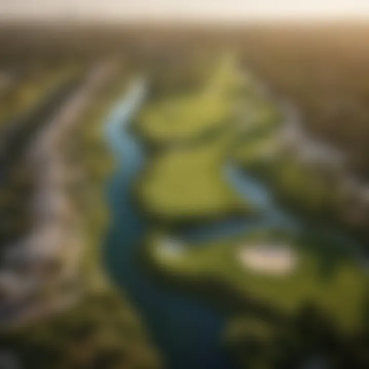 Aerial view of Golf Grand Emaar showcasing lush green landscapes