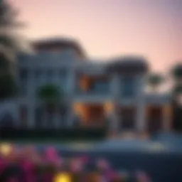 Luxurious villa exterior at Jumeirah Beach