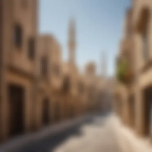 A panoramic view of the historic Al Fahidi neighborhood showcasing traditional wind towers and narrow lanes.