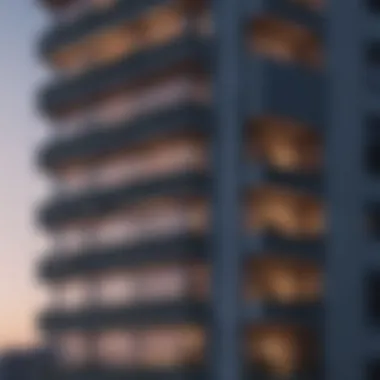 Silverene Tower at Dusk Stunning exterior view of Silverene Tower at sunset
