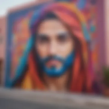 A colorful mural representing the spirit of Al Quoz's artistic community