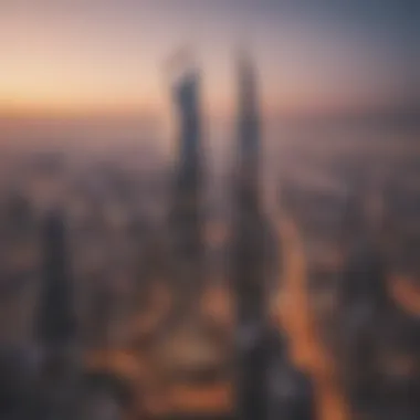 Panoramic view of Dubai skyline featuring Sulafa Tower