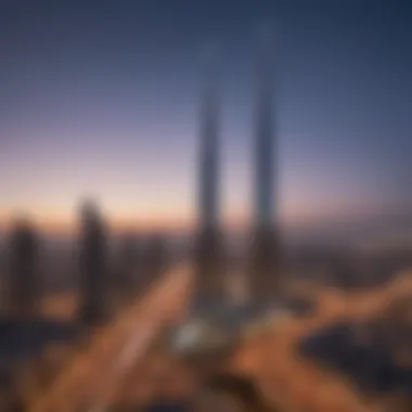 Stunning view of Burj Al Nahda showcasing its unique architecture