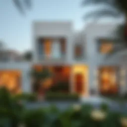 Stunning villa exterior in Rashidiya showcasing modern architecture