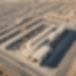 Aerial view of Al Quoz showcasing warehouse locations