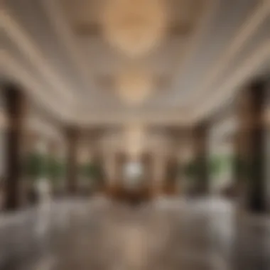 The Elegance of Hotel Interiors Luxurious hotel lobby showcasing modern design