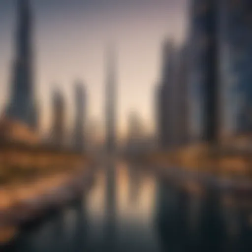 A panoramic view of Dubai's skyline showcasing luxury real estate developments