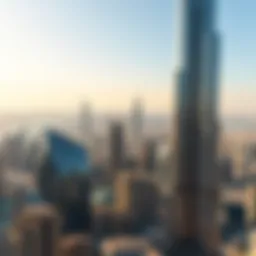 A breathtaking view from the Burj Khalifa's observation deck showcasing the city skyline.