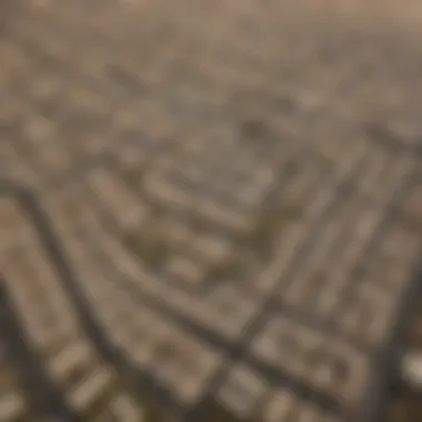 Aerial view showcasing the layout of Muwaileh in Sharjah