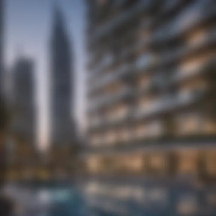 Luxurious residential buildings within the JLT community