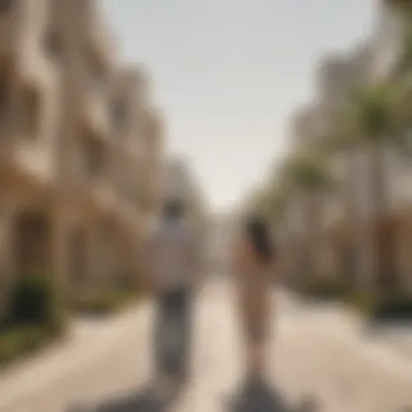 A couple exploring housing options in Dubai