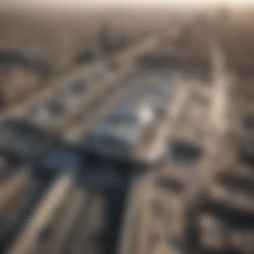 Aerial view of Salah Al-Din Metro Station