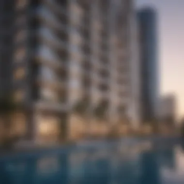 Luxury apartment buildings highlighting Al Barsha real estate