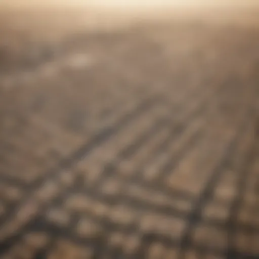 Aerial view of Dubai's free zone landscape showcasing various business facilities